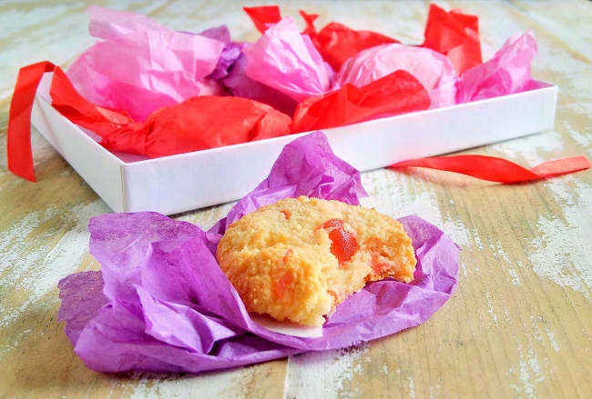 Cherry_almond_amarettis_individually_wrapped_in_tissue_paper