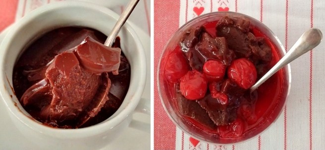 Pot_of_chocolate_blancmage_and_ as_a serving_with_Morello_cherry_compote