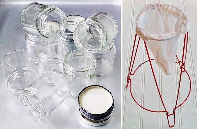 Recycling_jam_jars_and_lids_with_Jelly_strainer