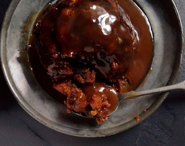 A_spoonful_of_sticky_toffee_Christmas_pudding