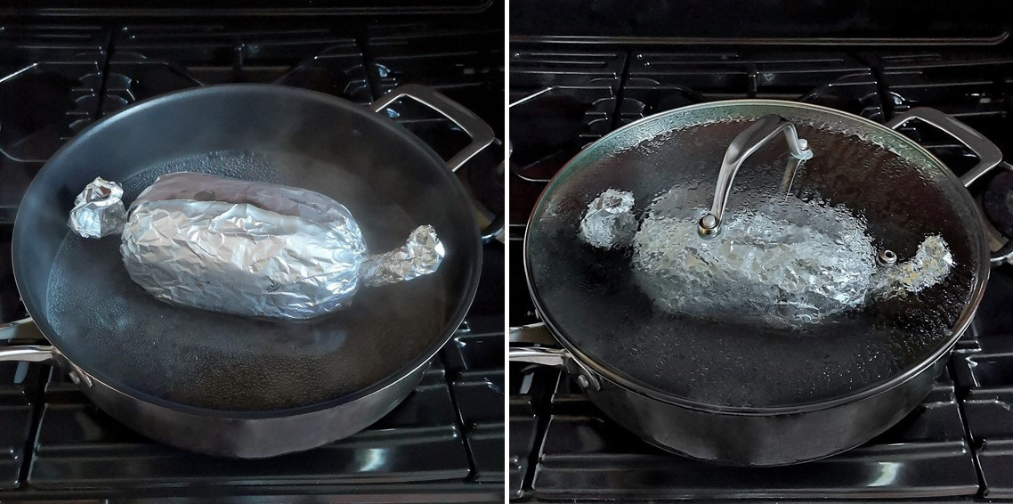 Large_pan_with_simmering_water_and_a_vegan_haggis_cooking