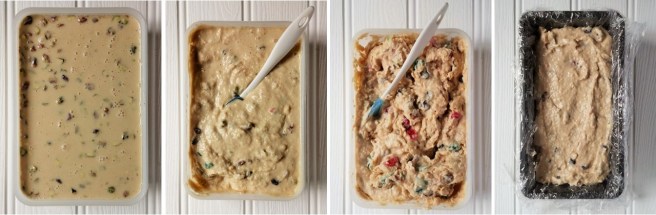 4_steps_showing_freezing_process_of_tutti_frutti_semifreddo