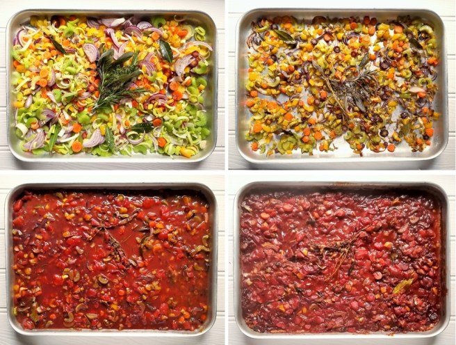 4_steps_in_cooking_oven-baked_vegetable_pasta_sauce