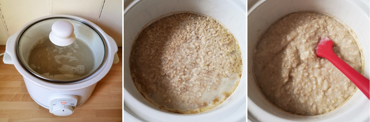 3_steps_showing_the_cooking_of_oatmeal_porridge_in_the_slow-cooker