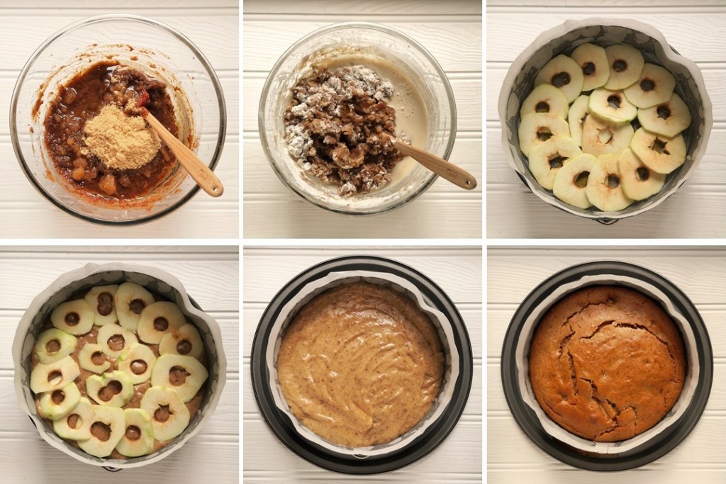 6-steps_to_assembling_toffee_apple_upside_down_cake