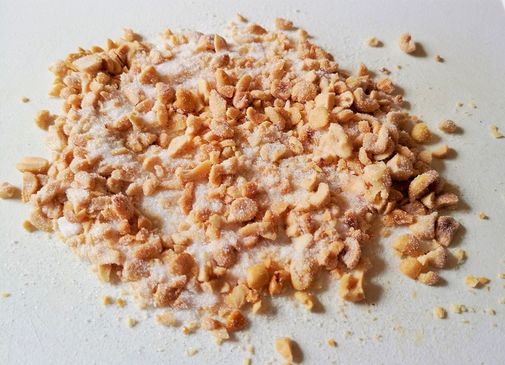 Peanut_and_sugar_filling_for_crumpet-style_pancakes