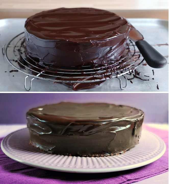 Covering_a_chocolate_cake_with_dark_chocolate_ganache