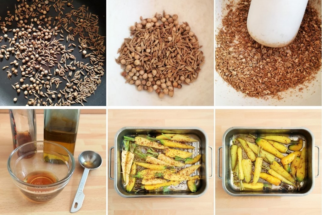 Grouns_whole_toasted_spices_along_with_maple_syrup_and_cold_pressed_rapeseed_oil_for_flavouring_baked_carrots