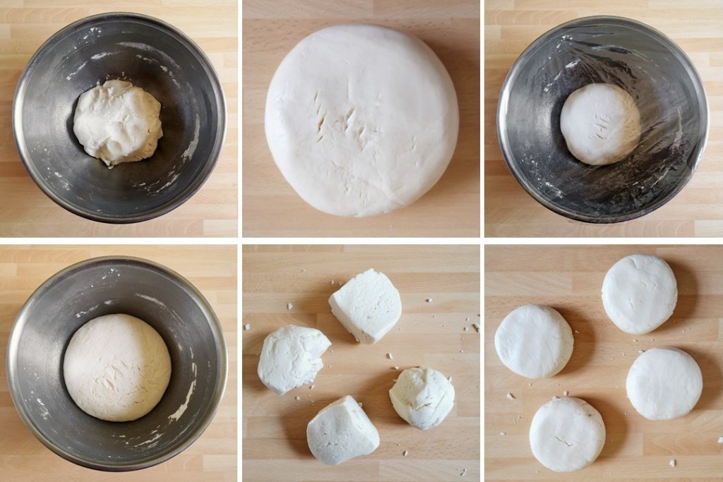 6_steps_showing_shaping_gluten_free_steamed_sesame_buns