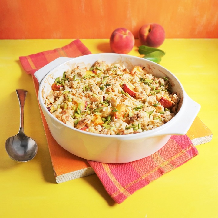 Peach_and_almond_bake_freshly_cooked