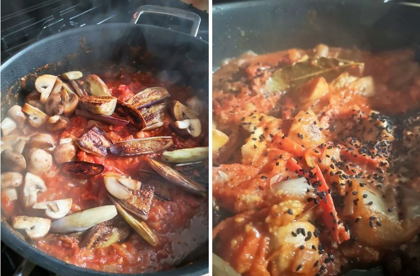 Cooked_mushrooms_and_aubergine_in_spiced_tomato_sauce