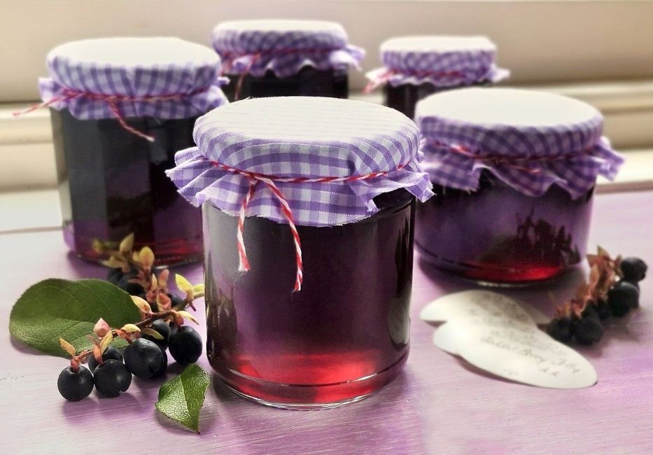 Apple and salal berry jelly preserve (naturally glutenfree, dairyfree