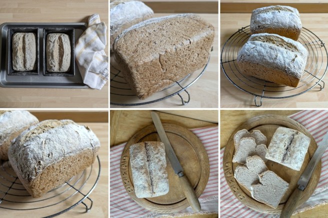 Baking_cooling_and_slicing_gluten-free_dairy-free_vegan_buckwheat_bread