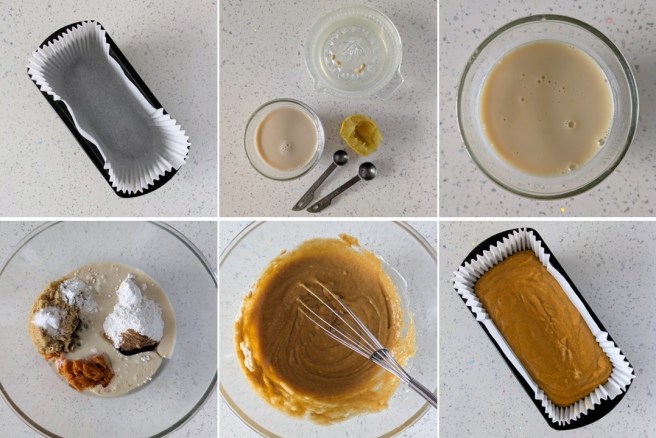 Gluten-free_dairy-free_vegan_Chai_masala_pumpkin_loaf_cake_steps_1-6