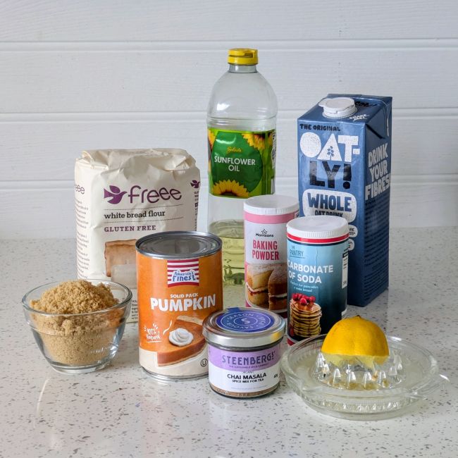 Gluten-free_dairy-free_vegan_Chai_masala_pumpkin_loaf_cake_ingredients