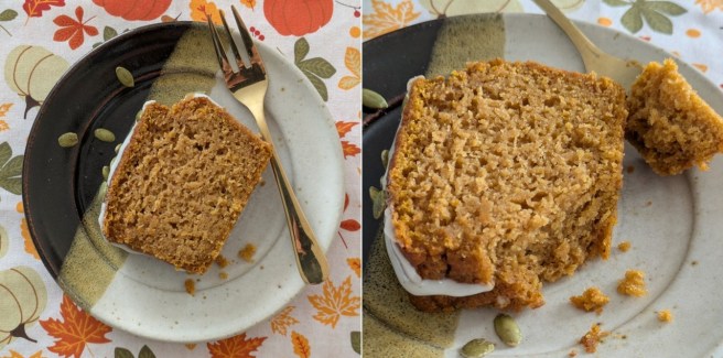 Gluten-free_dairy-free_vegan_Chai_masala_pumpkin_loaf_cake_slice